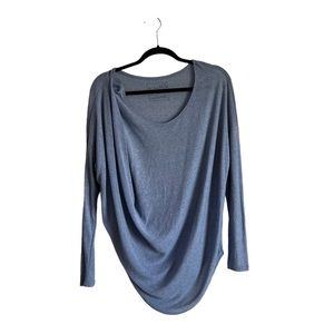 We The Free- Pastel Blue, Round Neck, Flowy Shawl Top, Size Medium